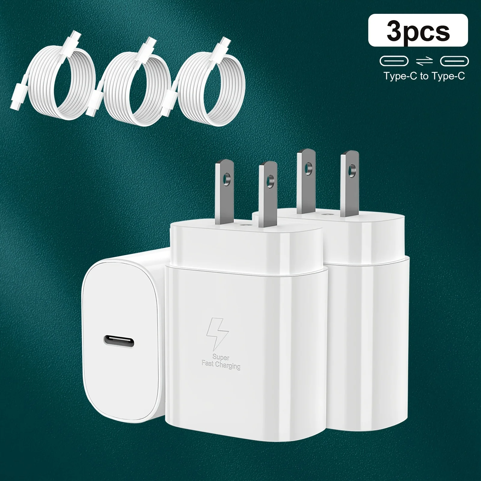 4ft Fast Charging Type C Wall Charger - Rapid Power Delivery, Compact Design, Wide Compatibility for Samsung Galaxy image 6