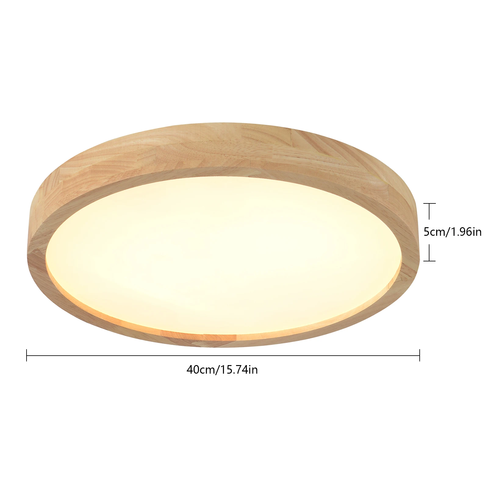 Modern Wood LED Ceiling Light Fixture, Simple Log Flush Mount Ceiling Lamps, Low Profile Circle Ceiling Lamp for Bathrooms
