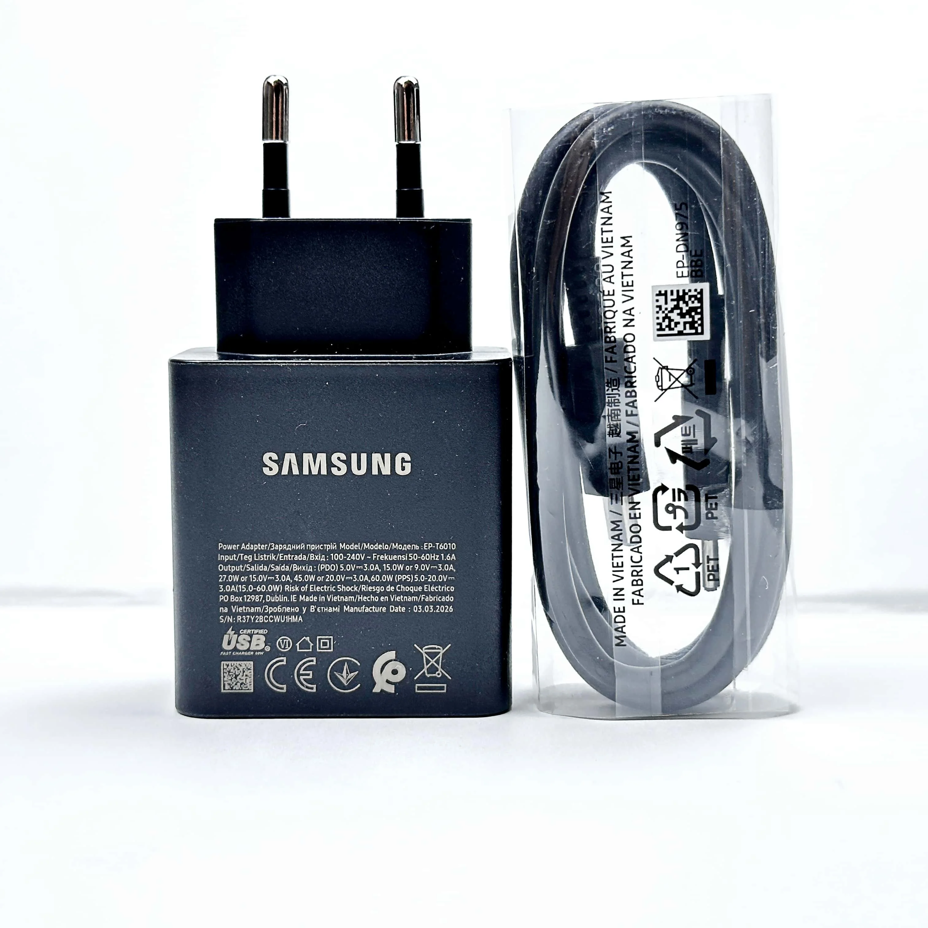 Original Samsung 60W PD Ladegerät EU Schnellladung 5A Typ-C-Kabel für S26 Ultra S25FE S24 S23 A56 A57 M55s Tab S11 Ultra S10 FE