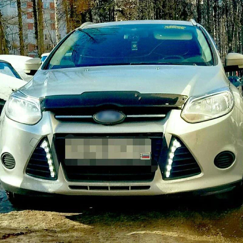 

MANSiR светодиодные дневные фары для Ford Focus 3 2012 2013 2014, желтый сигнал поворота, автомобильные фары, дневные ходовые огни DRL, авто противотуманные фары