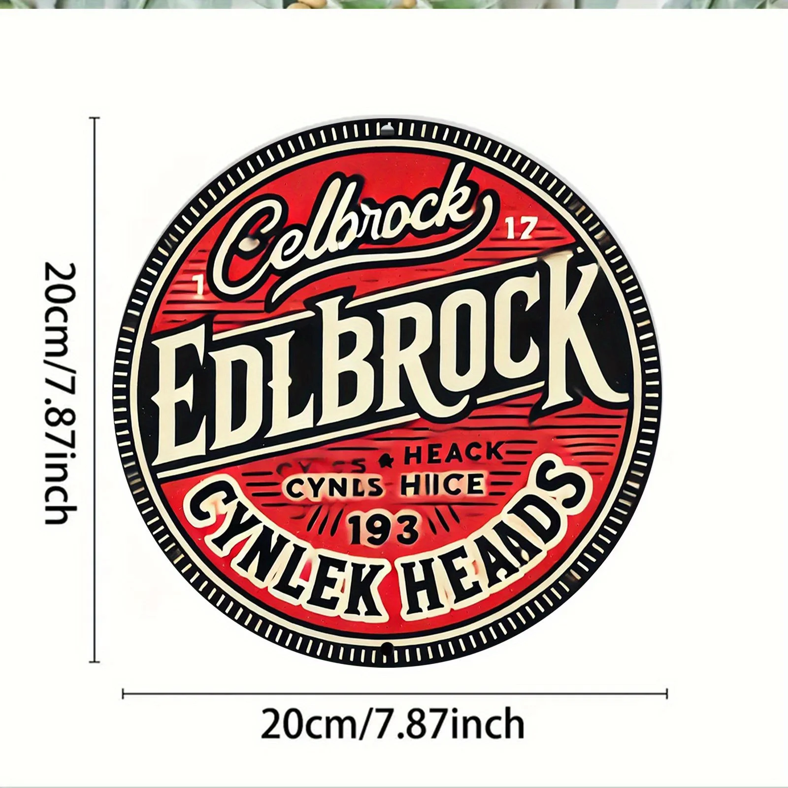 2D Flat, 2D Edelbrock Logo for Restaurant, Bar, Cafe, Office, Car Shop and Home Wall Hanging Decorations - Durable, 8×8inch (20×