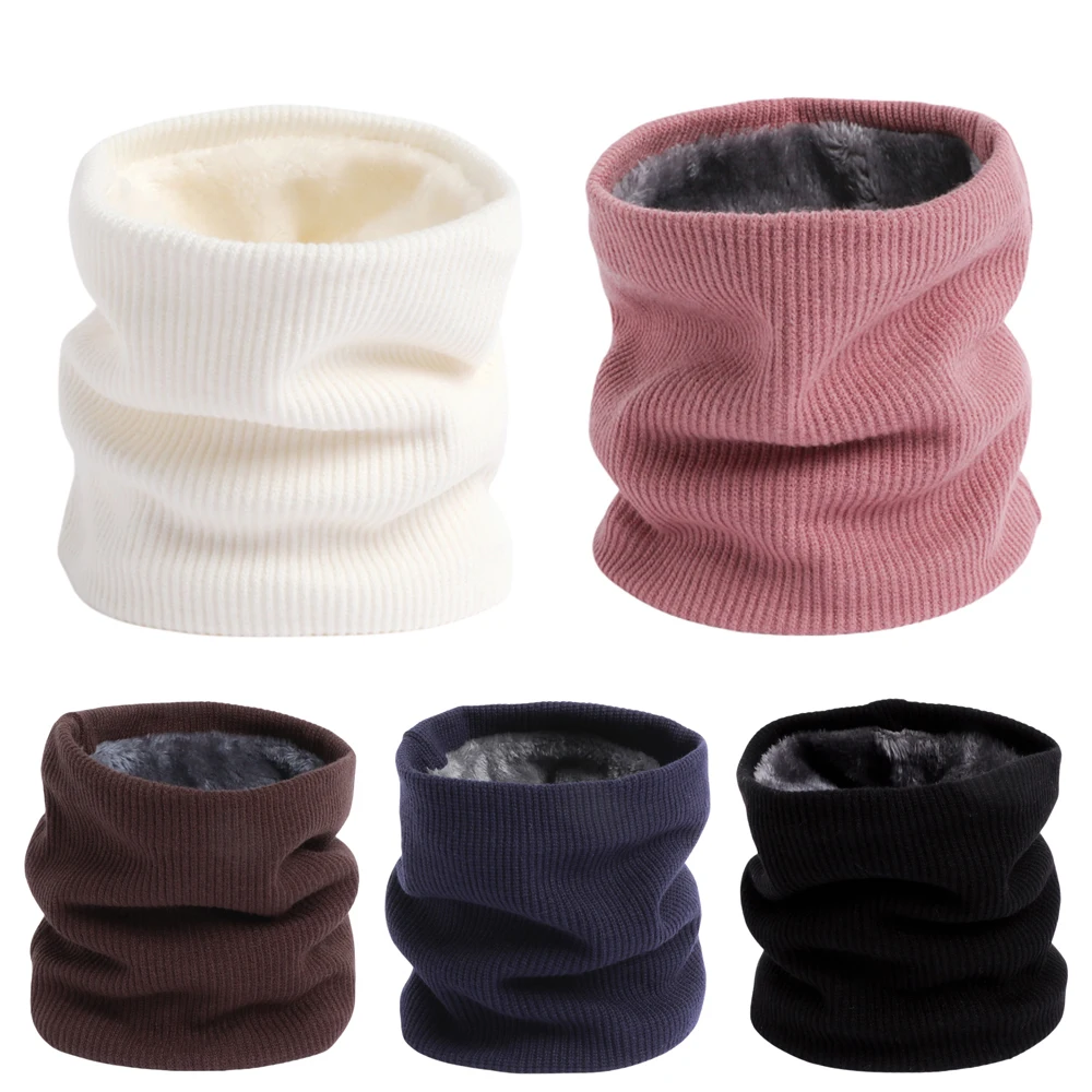 Fashion Soft Knitted Neck Warmer Sport Scarf Women Men Face Cover Winter Skating Running Warm Scarves Thick Cold-proof Collar