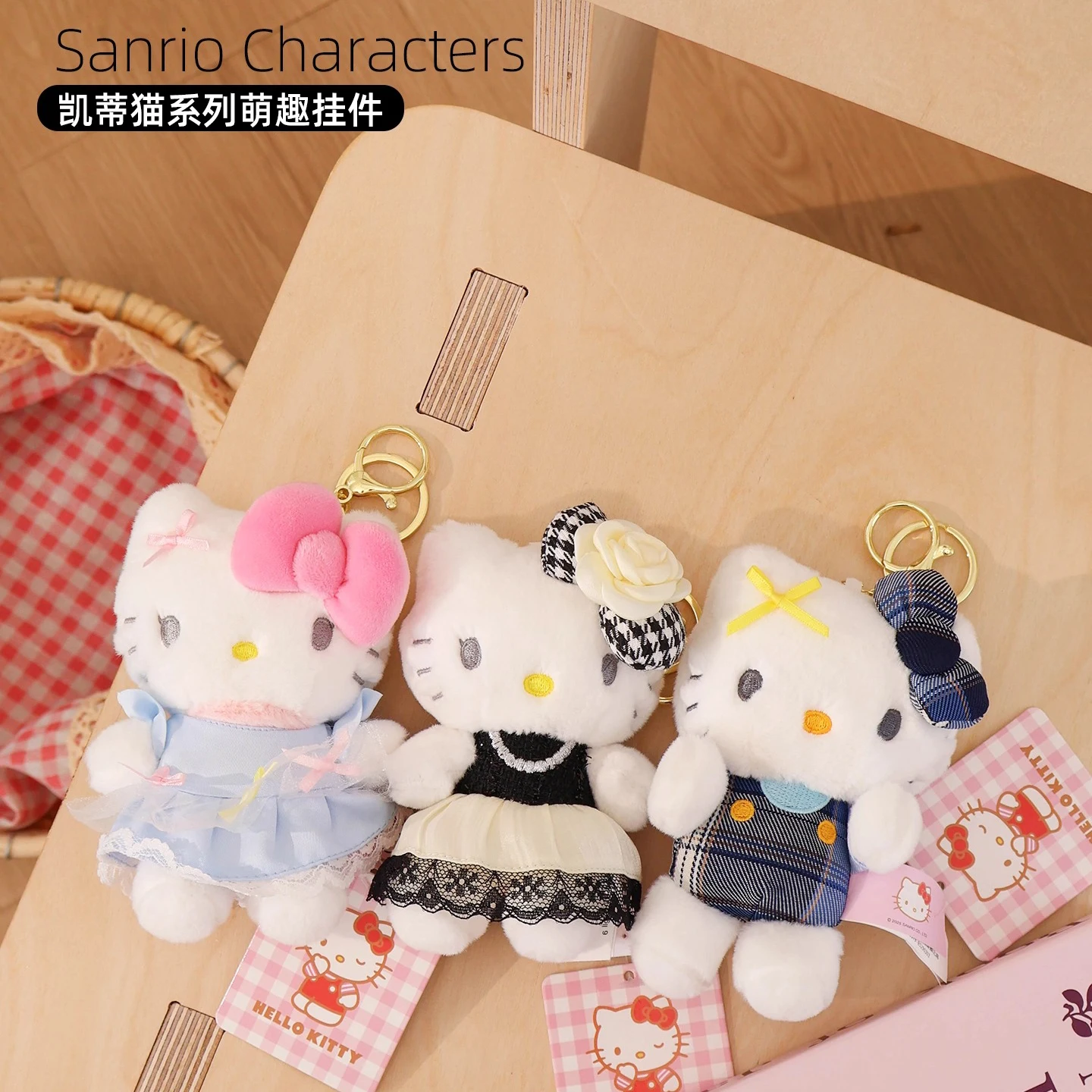 

Подлинный Sanrio Hello Kitty Melody, милый брелок для девочек, школьная сумка, подвеска, детские плюшевые игрушки, брелок для ключей, плюшевый подарок на день рождения, Рождество