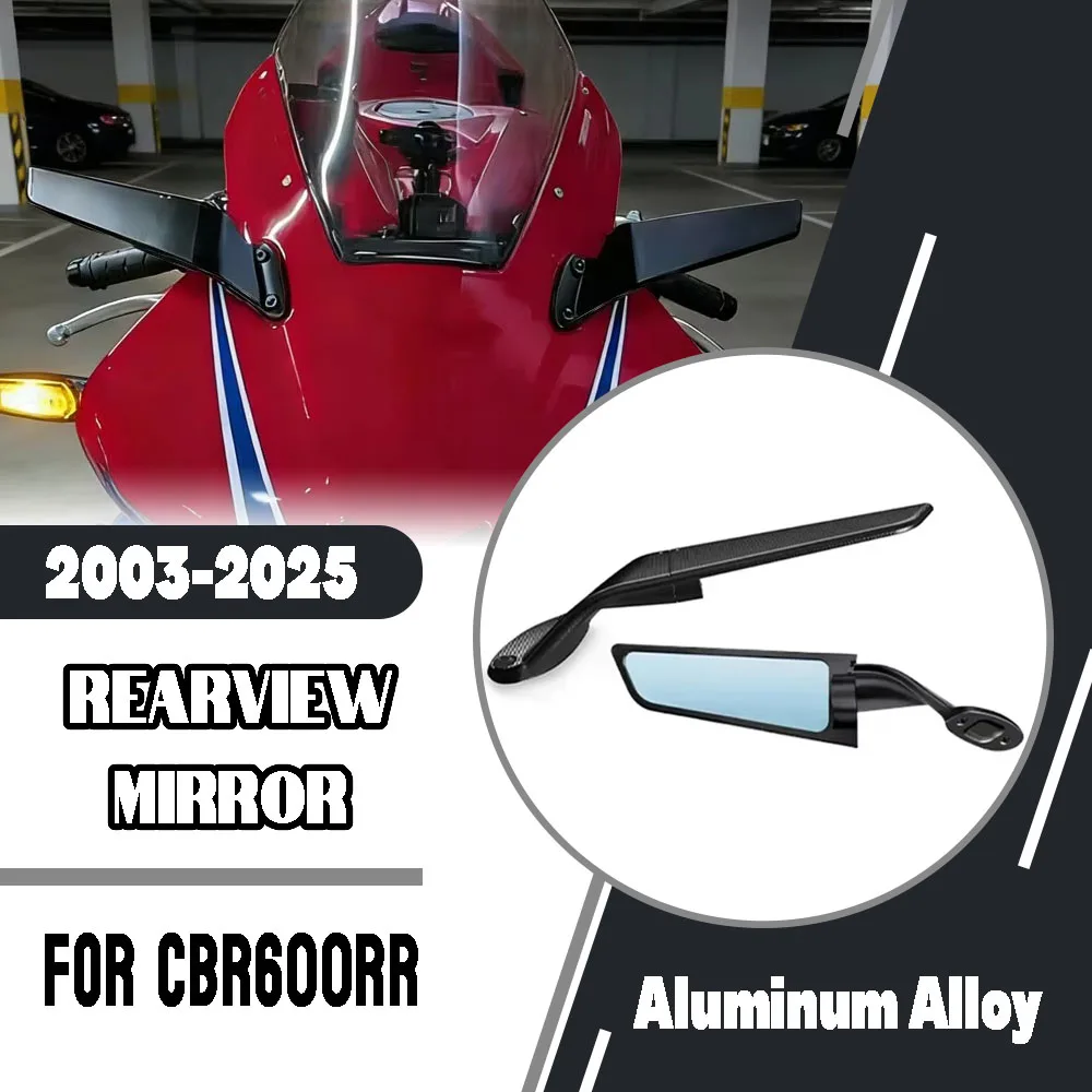 For Honda CBR600RR cbr 600rr 2003-2025 Motorcycle Rearview Mirror Rotatable Stealth Mirror Winglet Side Mirrors Accessories