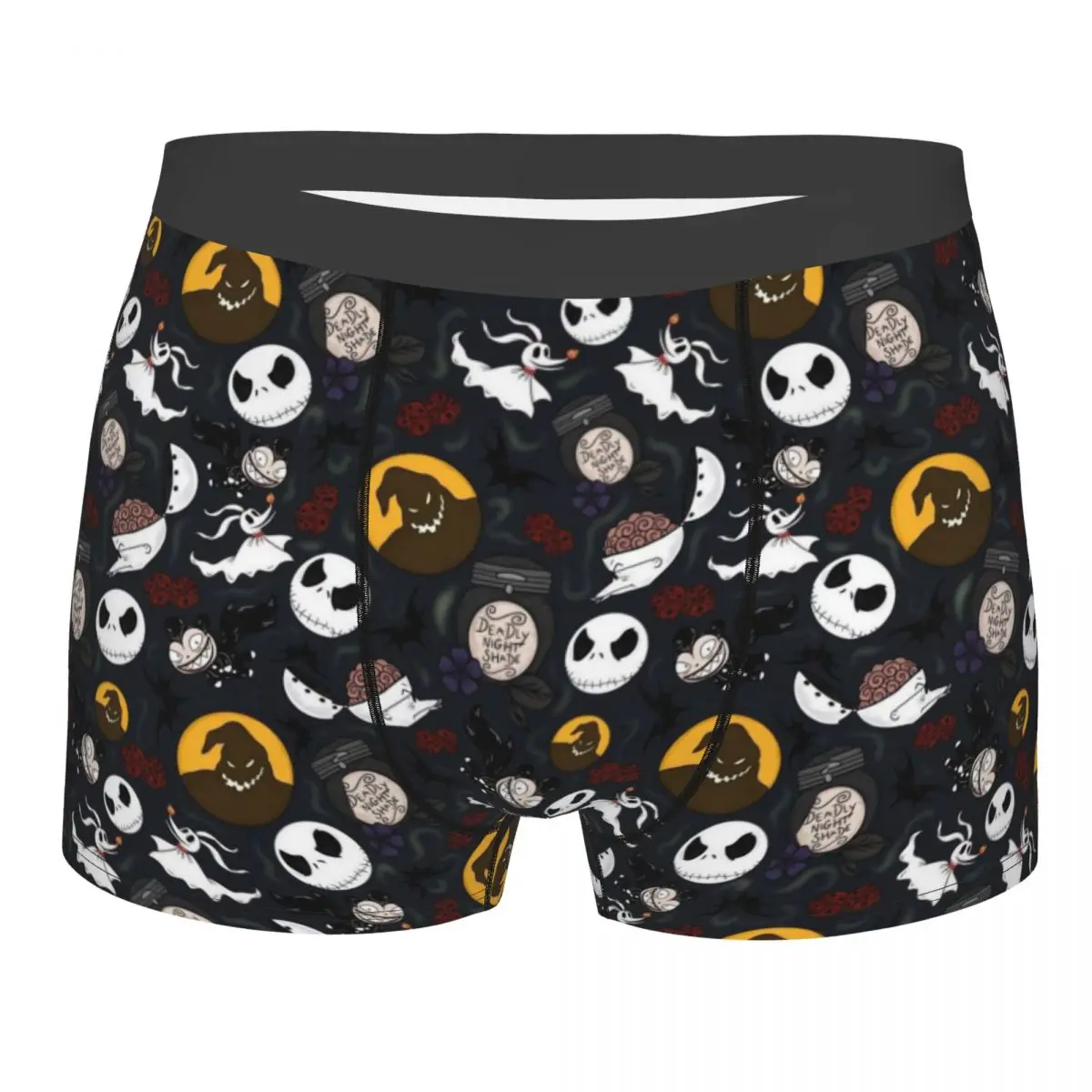 

Нижнее белье Джека Скеллингтона на заказ, мужские шорты-боксеры с принтом «Кошмар перед Рождеством», трусы, мягкие трусы