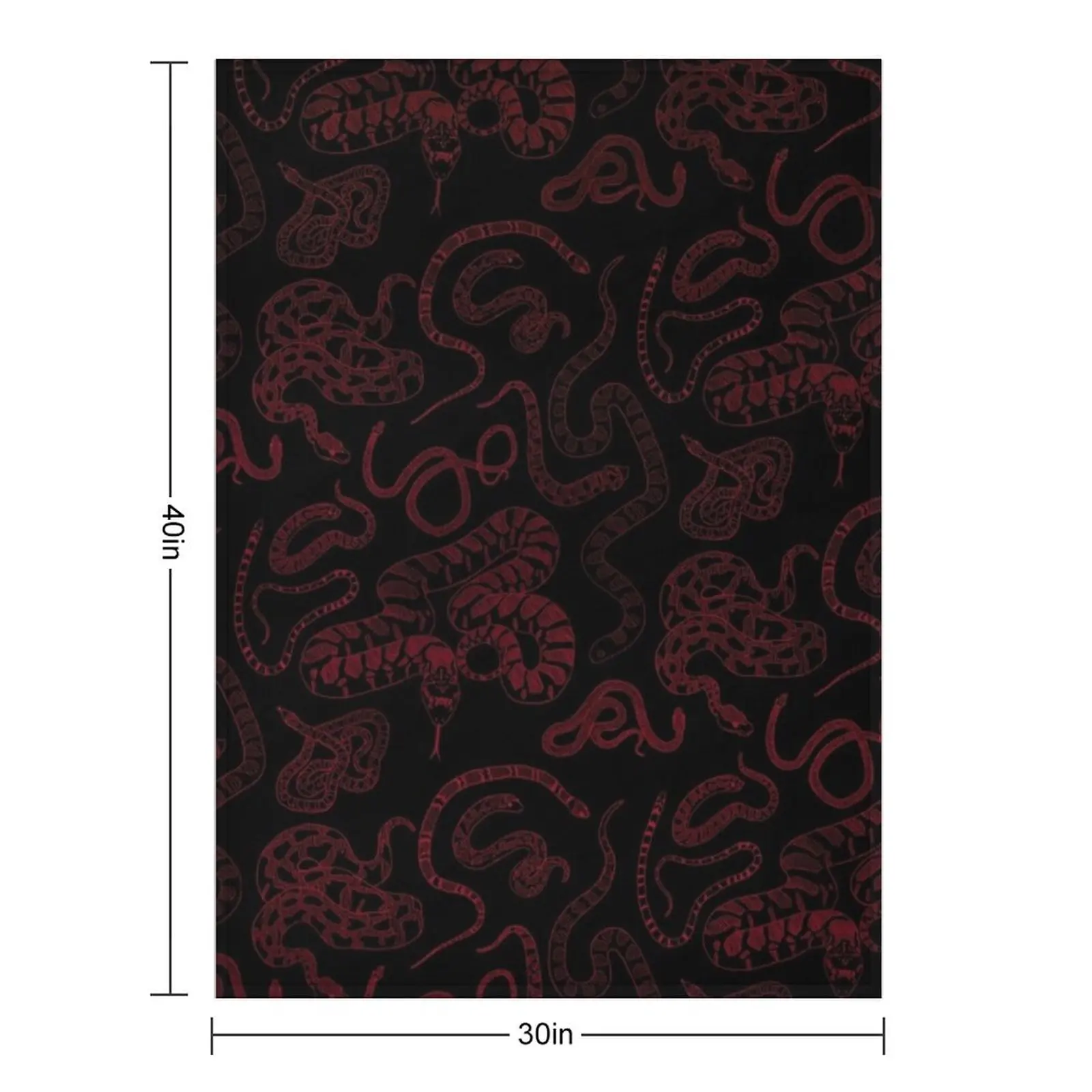 Big Red Ink on Black Household Snake Pattern Throw Blanket Polar Extra Large Throw Bed covers Tourist Luxury Throw Blankets