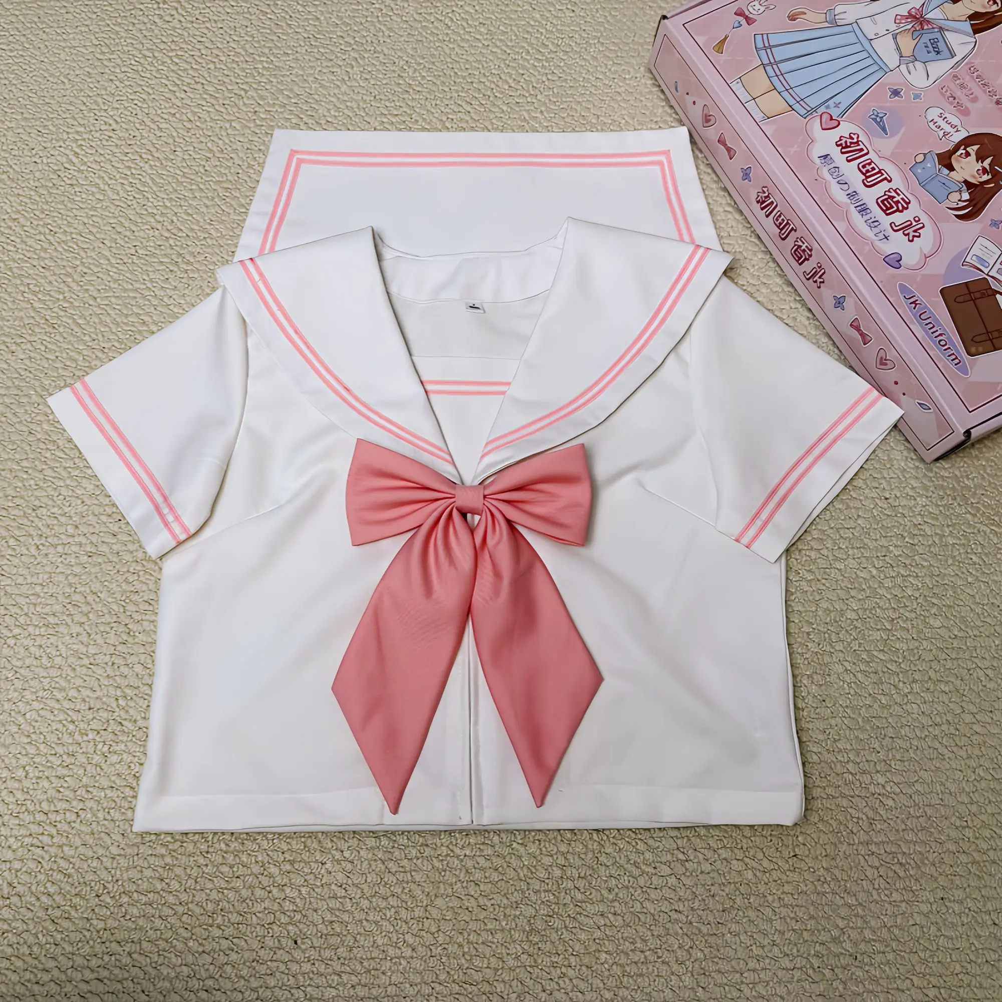 2026 Spring Festival New JK Uniform Authentic Basic Pink Short-Sleeve College Style Japanese Cute Sailor Suit Set