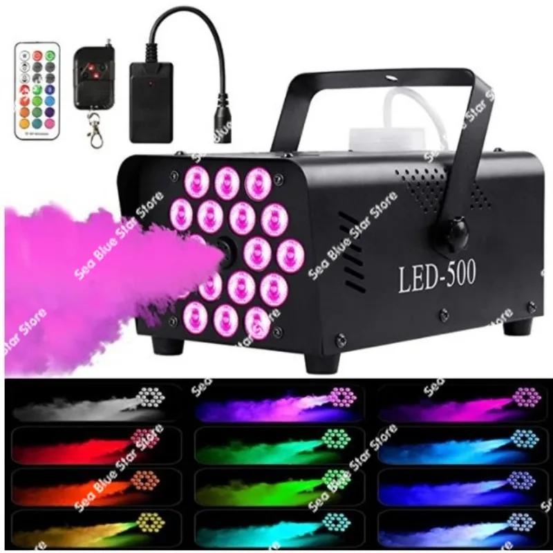 AtomizerRemote Control LED500W Stage Smoke Machine Halloween   Spray Machine Smoke Machine