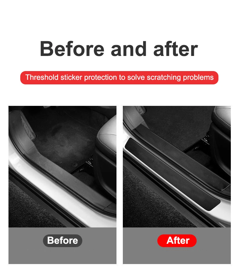 شرائط عتبة ألياف الكربون للسيارة لميتسوبيشي Ralliart Lancer EX أوتلاندر أوتلاندر ملصقات عتبة الباب التلقائي لوحة الحماية #2