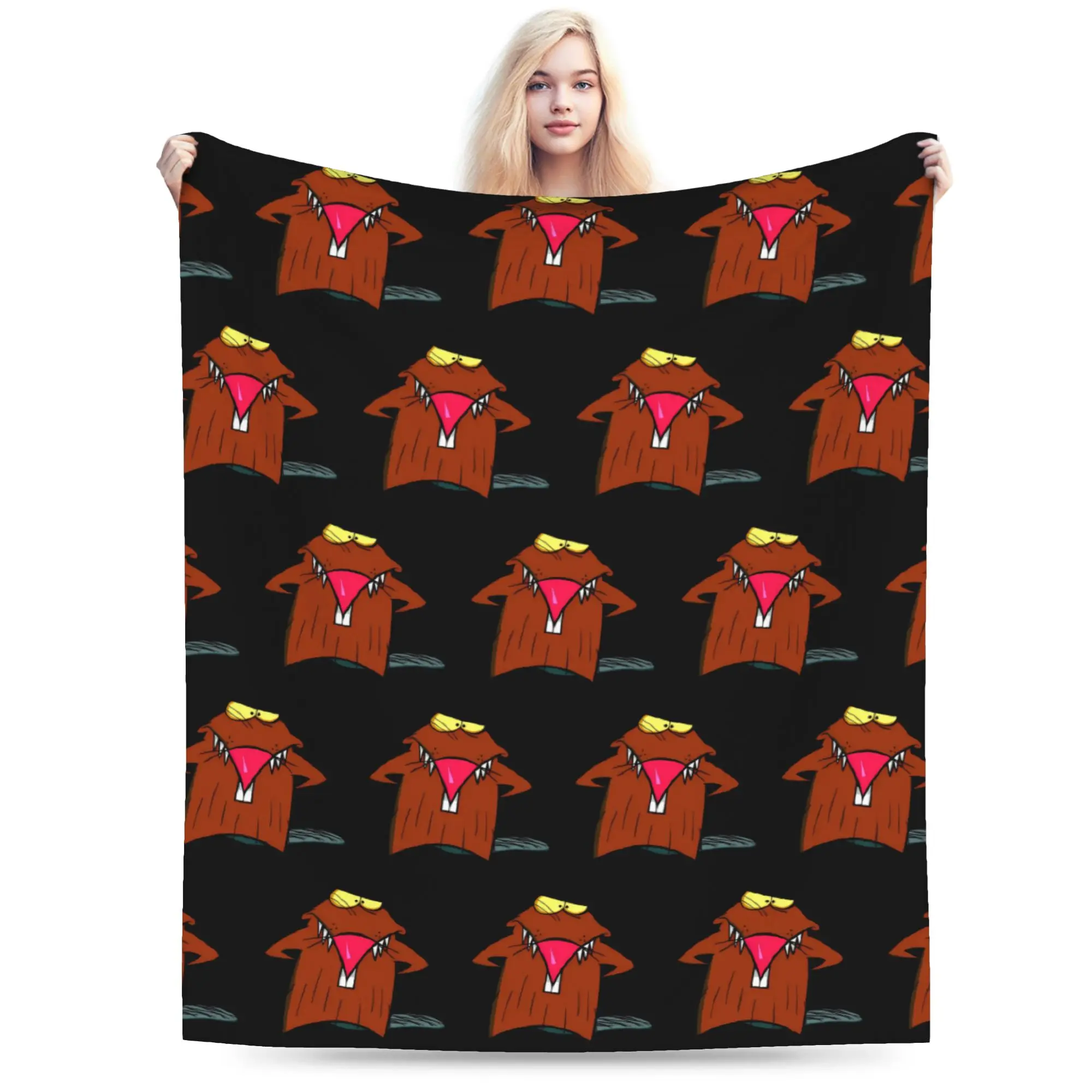 New Angry Beavers Daggett & Norbert Feverish  Blanket Soft Fleece  Cozy Throw Blanket Machine Washable