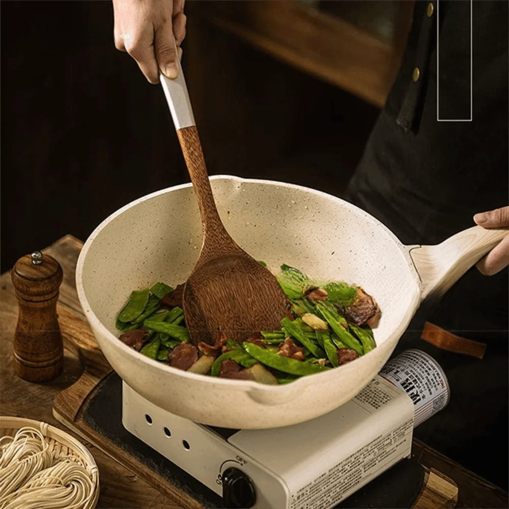 Cooking Tool Heat-Resistant Wood Spatula Tableware Non Stick Soup Spoon Cooking Stir Fry Stir Fry Spatula Non Stick Pan