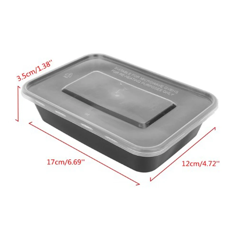 10 Pcs Reusable Bento Box Meal Storage Food Prep Lunch Box Reusable Microwavable Containers School Food Container