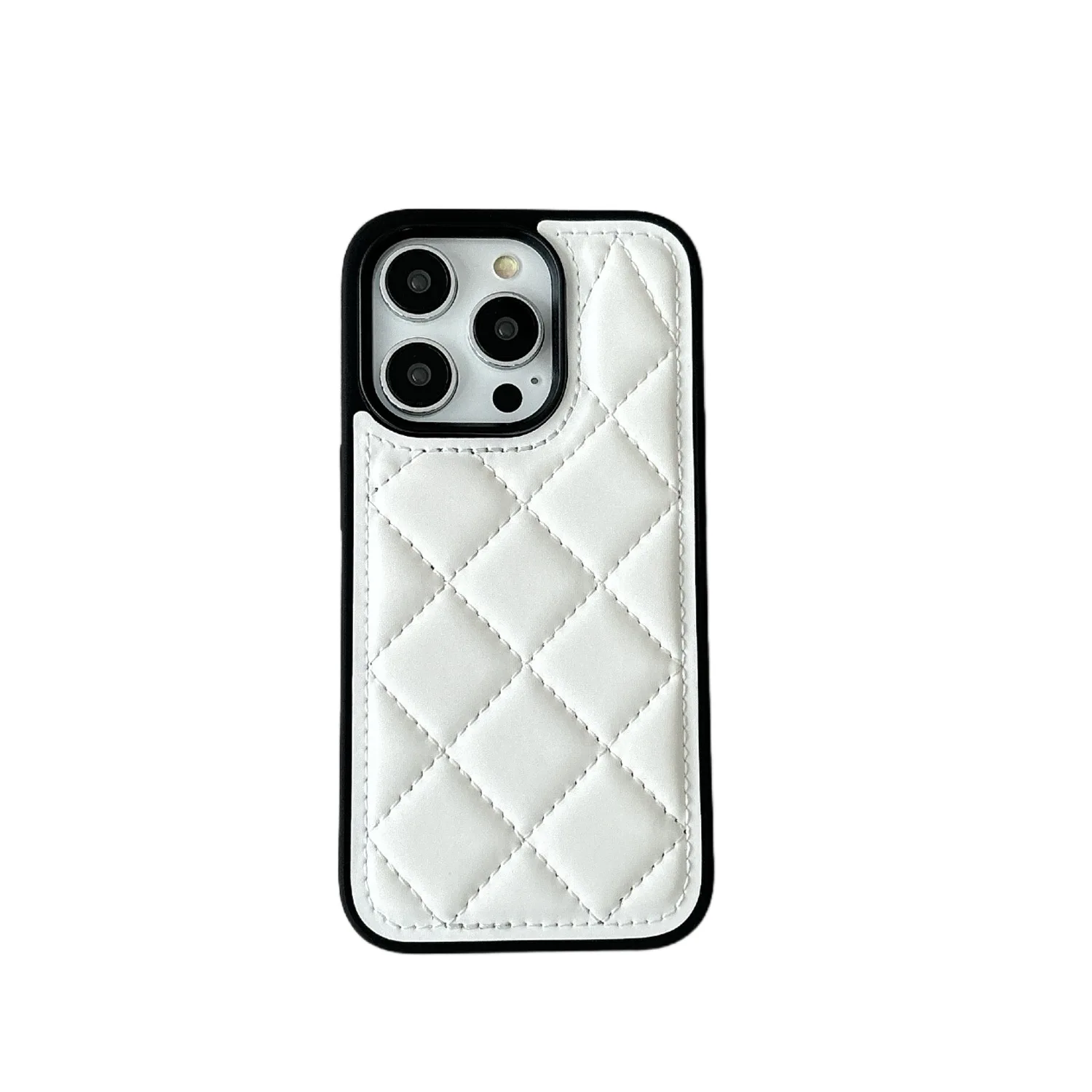 Apple iPhone 17 Pro Max Case Quilted Down Jacket Design Chanel Style Phone Cover for iPhone 16/15/14/13 Pro Max Slim Protective
