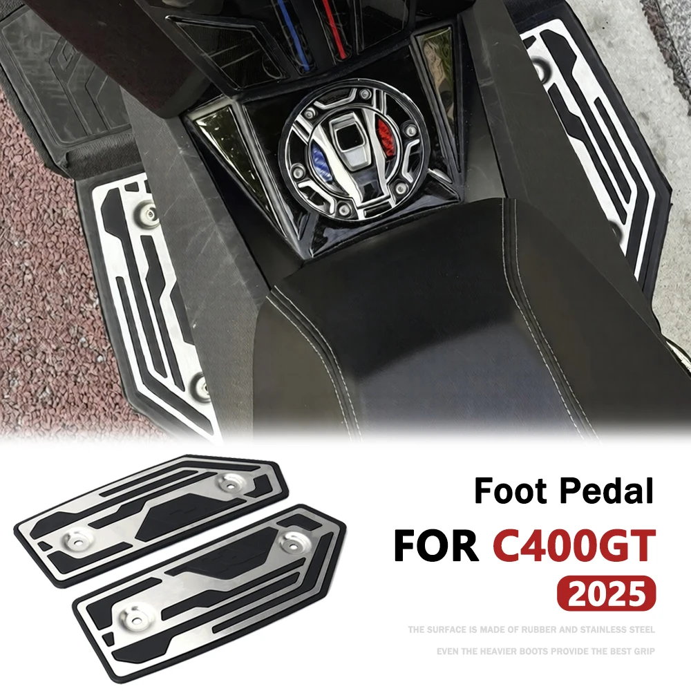 

Motorcycle Accessories New Footrests For BMW C400X C400GT C400 GT C 400 GT 2025 Foot Plate Foot Pegs Pedal Kits Rubber Footrest