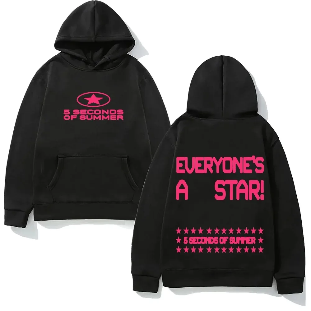 ¡TALYONE es una estrella! HOODIE ROSA CALIENTE 2025 nuevo 5 Seconds of Summer Mismo que el sitio web oficial Hombres Mujeres Sudaderas con capucha cálidas de lana Clásico
