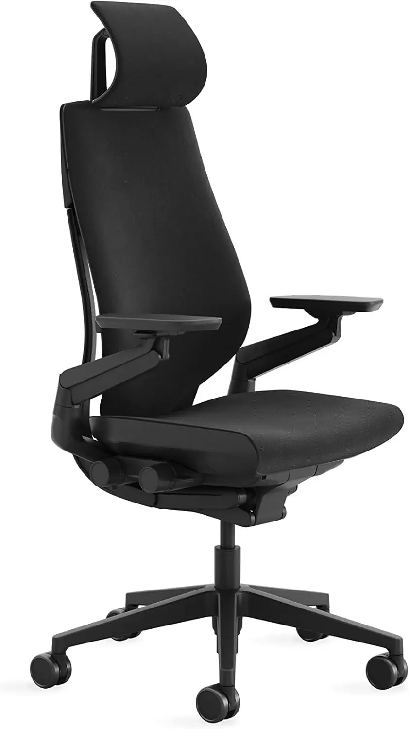 

Gesture Office Chair with Head Rest Ergonomic Work Chair with Wheels for Carpet Comfortable Office Chair Intuitive to Adjust