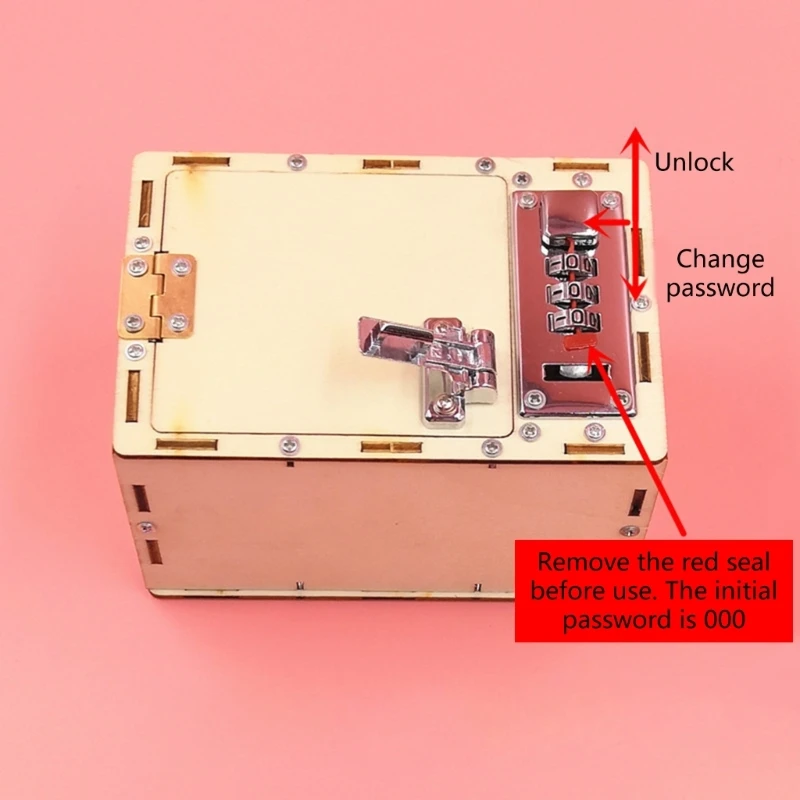 الأولاد بناء لعبة Cryptex Strongbox لطفل DIY يدوية التجميع لعبة الأطفال ديكورات الغرفة المعدات التعليمية