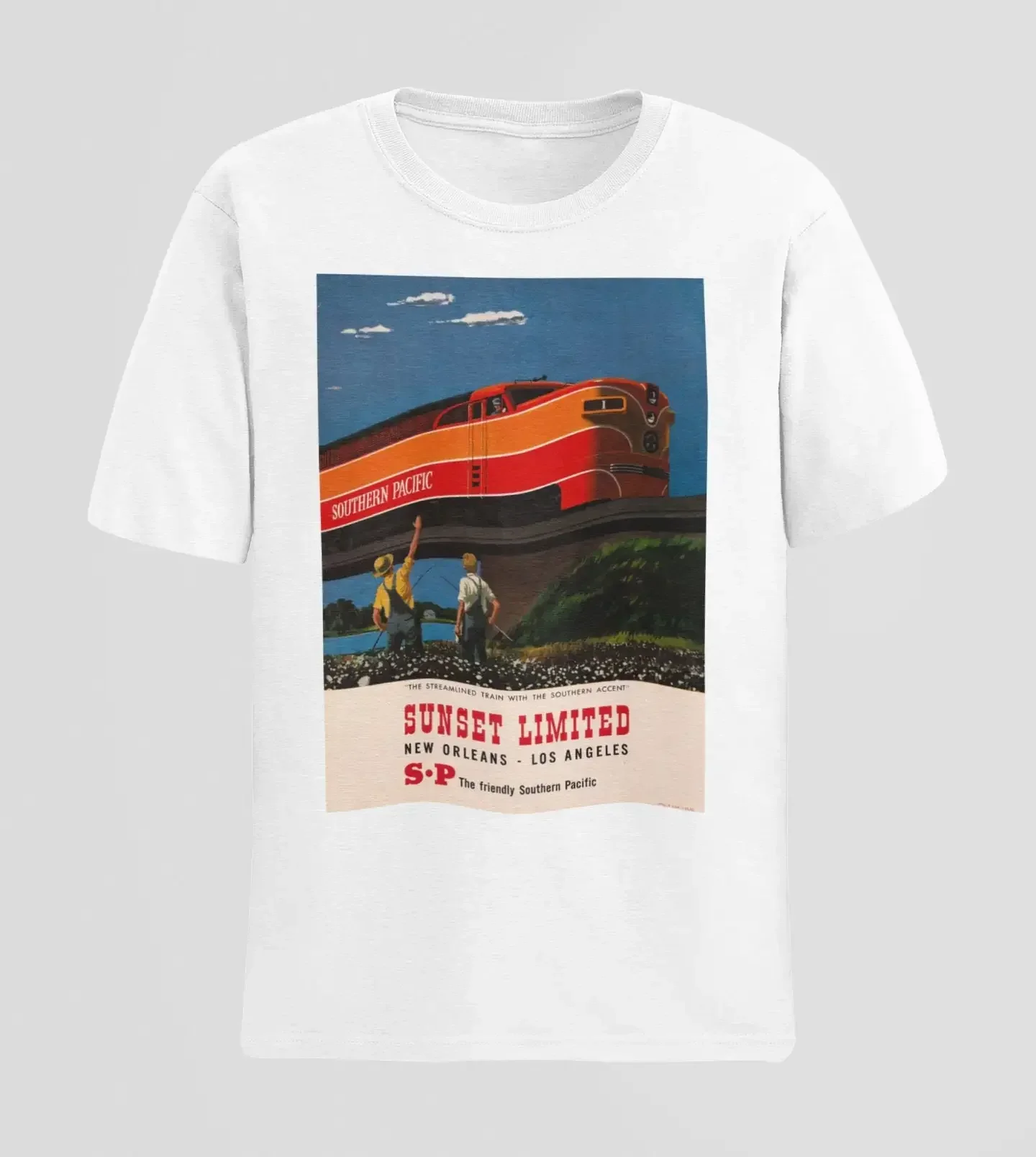 Vintage Los Angeles T Shirt Sunset Limited Travel Sweater New Orleans Vacation Aesthetic Poster Top Train