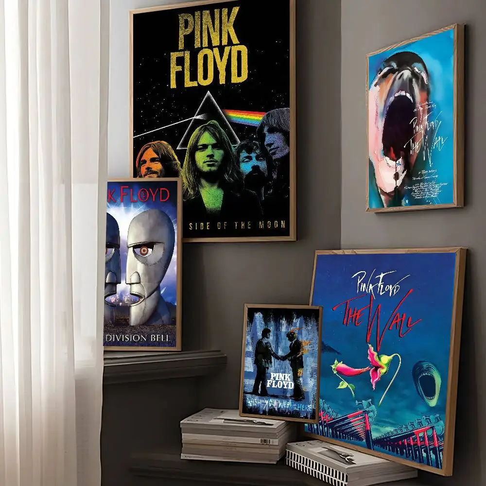 Rock Band P-PinK F-Floyd Classic Vintage Posters Vintage Room Home Bar Cafe Decor Nordic Home Decor