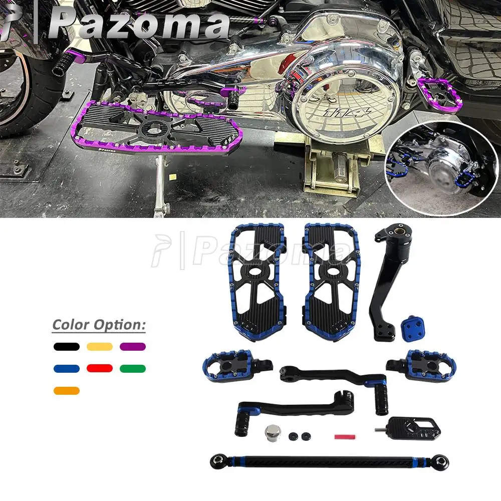 

Driver Passenger Footrest For Harley Electra Glide FLHT FLHTKL Motorcycle Heel Toe Shifter Brake Arm Lever Shift Kit Linkage Rod