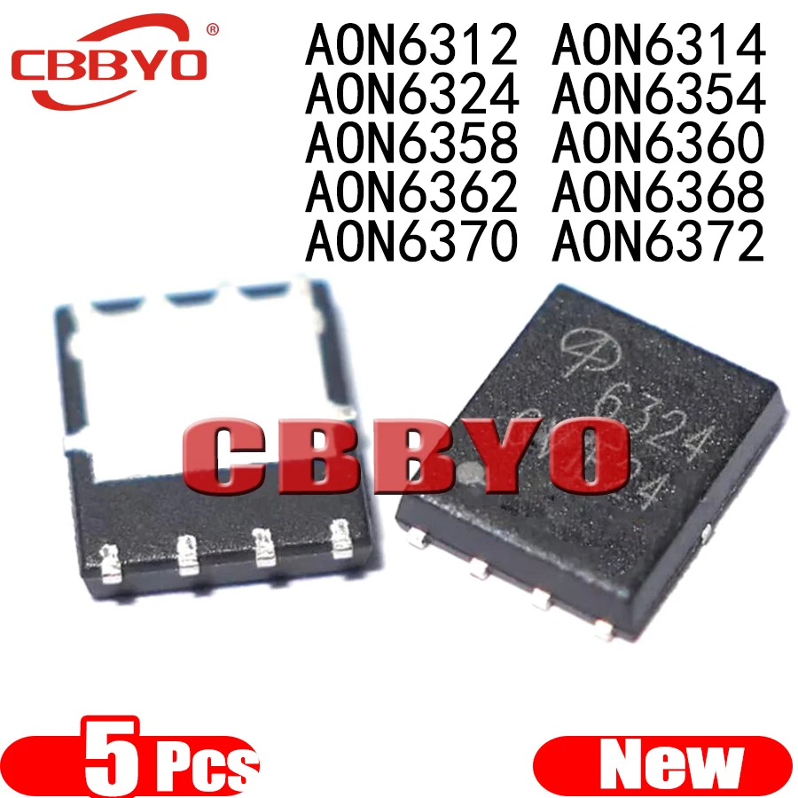 (5piece)100% New AON6312 AON6314 AON6324 AON6354 AON6358 AON6360 AON6362 AON6368 AON6370 AON6372 QFN-8 Chipset