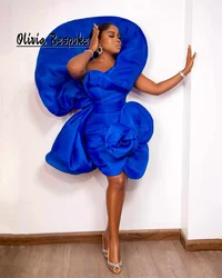 Royal Blue Aso Ebi Mermaid Prom Dress Pleat African Evening Party Gowns Luxury Dresses African Women 2025 Customized