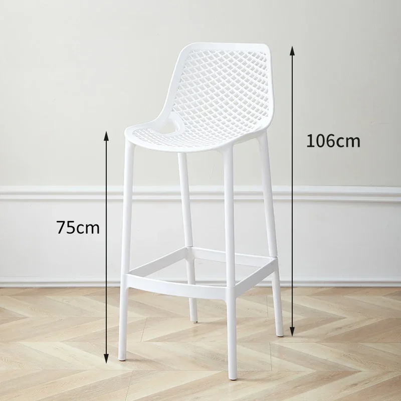 Tabouret de bar en plastique, design simple, moderne, haut, minimaliste, chaise de salle à manger, café, île, Stuhl, Sandalye Cadeiras, meubles de bar