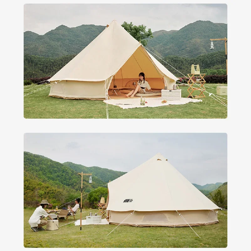 

Luxury 3m Camping Yurt Waterproof Canvas Mongolia Bell Tent for Outdoor Adult Family Hunting for Glamping