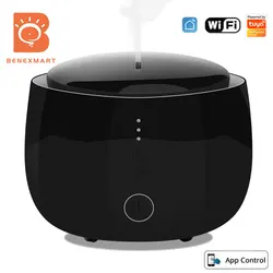 Benexmart Tuya WiFi Ultraschall-luftbefeuchter Ätherisches Öl Aromatherapie Diffusor Nebel Maker mit RGB Nacht Licht 300ml Alexa