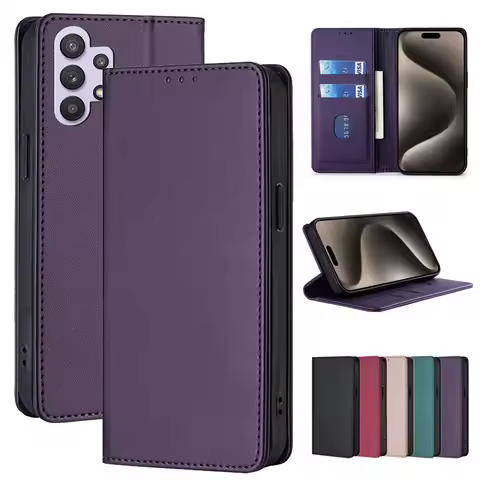 Flip Cover Leather Wallet Cases For Samsung Galaxy A32 A31 A30S A25 A24 A23S A23E A22E A21S A20S A20E A15 A14 A13 A12 A11 4G 5G
