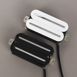 Guitarra elétrica Fleor-humbucker, captador cerâmico de linha dupla, cor preto/branco