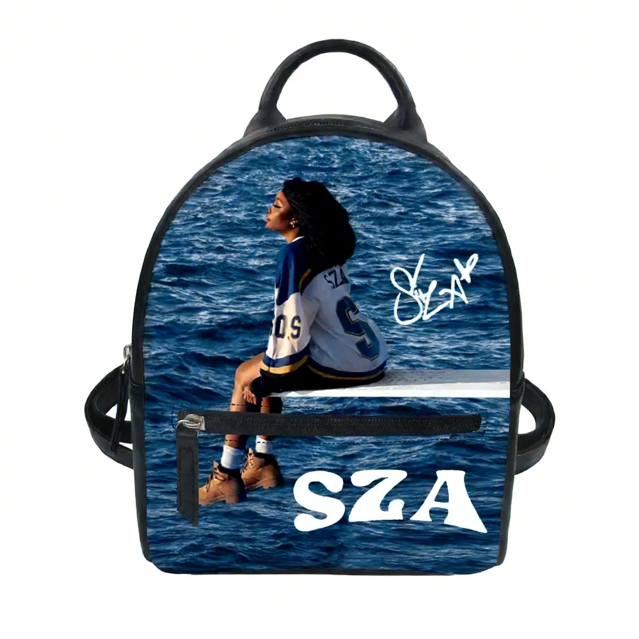 Sza American Singer SOS Kill Bill Custom Backpack Purse Carter Schoolbags Double Shoulder Bag Mini Daypack Leather Travel Bag