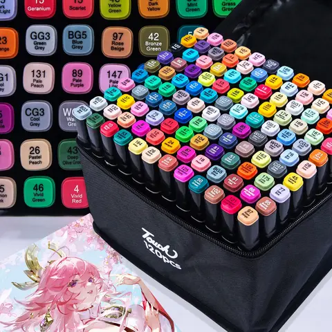 24-80 Colors Double Headed Oily Art Marker Pen Set for Draw Sketching Oily Tip Based Markers Graffiti Manga School Art Supplies