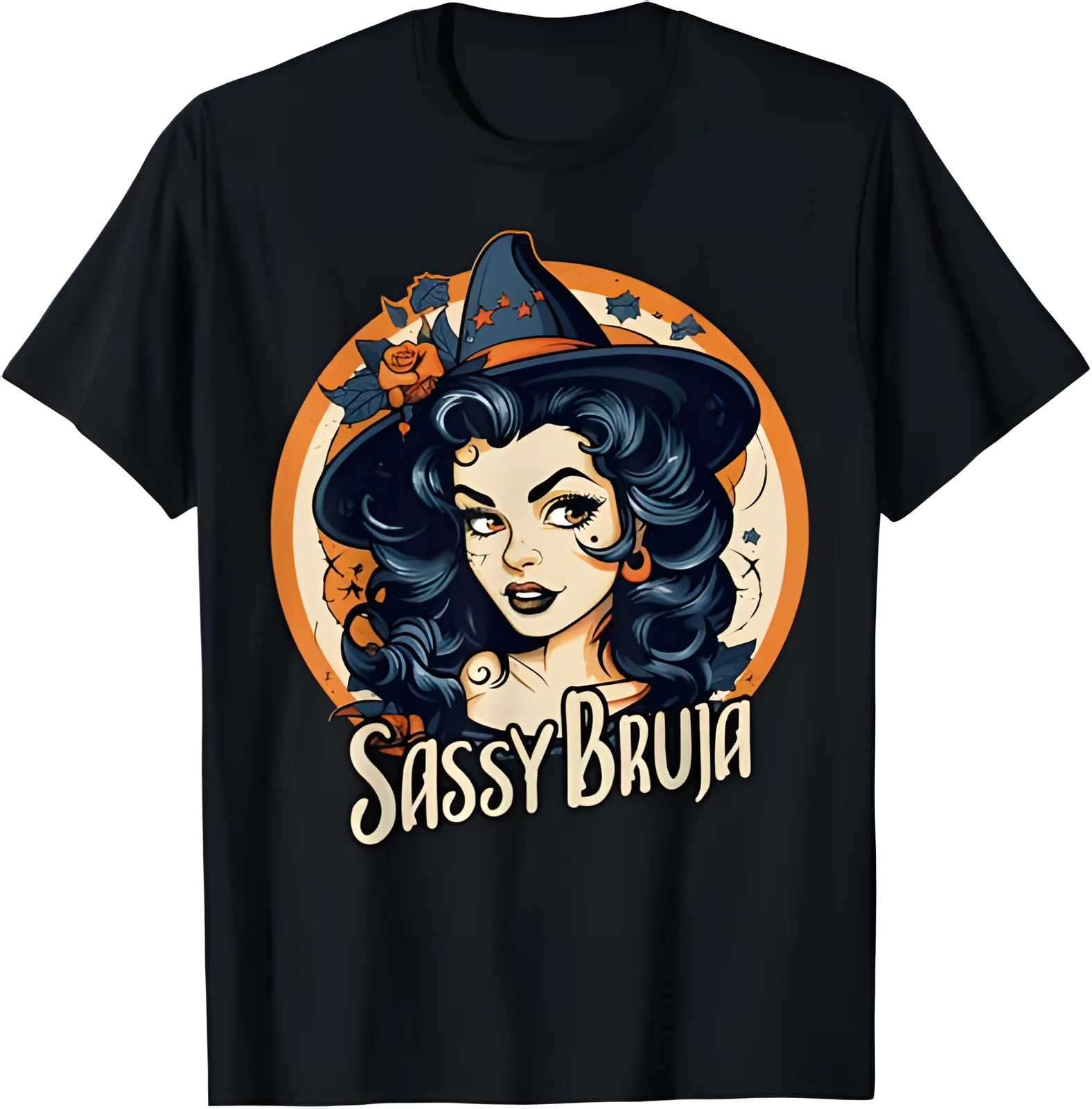 Sassy Bruja Latina Mexican Halloween Witch Women Girls T-Shirt