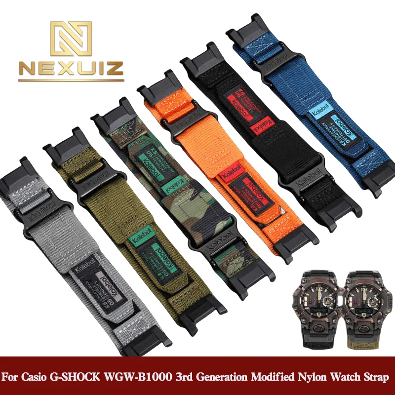 

GWG-B1000 для Casio G-SHOCK GWG-B1000 модифицированный нейлоновый мужской ремешок для часов 3-го поколения с мягким дышащим регулируемым ремешком