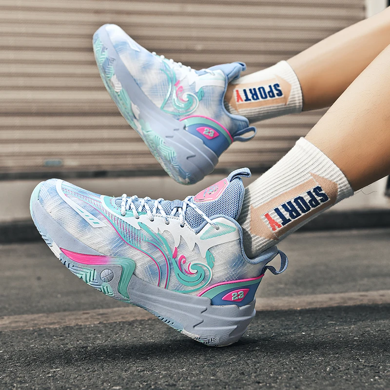 

Youth men's sports basketball wear-resistant non-slip shock-absorbing shoes sports shoes indoor training shoes