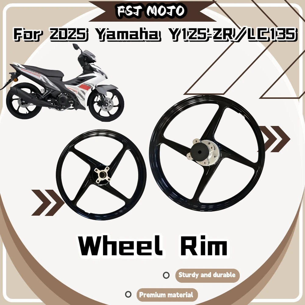 For 2025 Yamaha Y125‑ZR LC135 17Inch 4‑Spoke Alloy Wheel Hub Drum‑Brake Rim Anti‑Corrosion Fine‑Craftsmanship Stable‑Riding Mod
