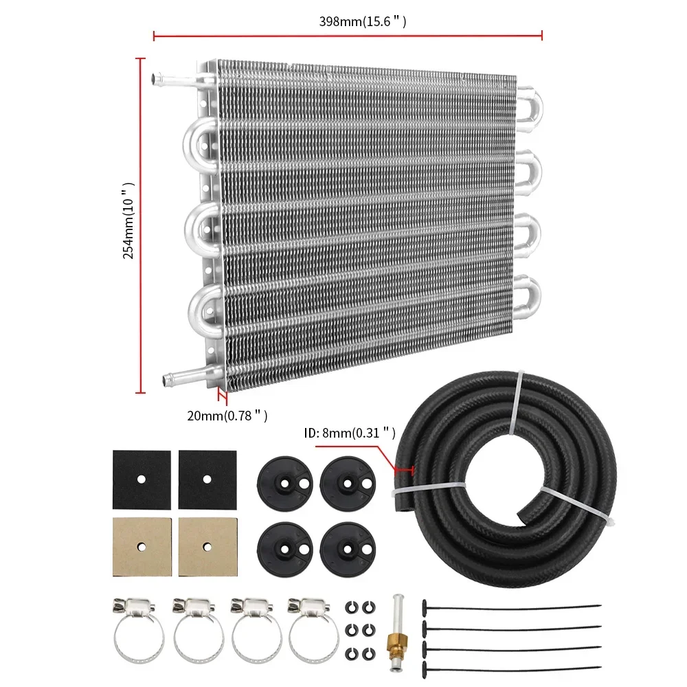 

Универсальный алюминиевый автомобильный Кондиционер, радиатор 4/6/8 рядов, масляный радиатор с дистанционной коробкой передач, автоматический ручной комплект преобразователей радиатора