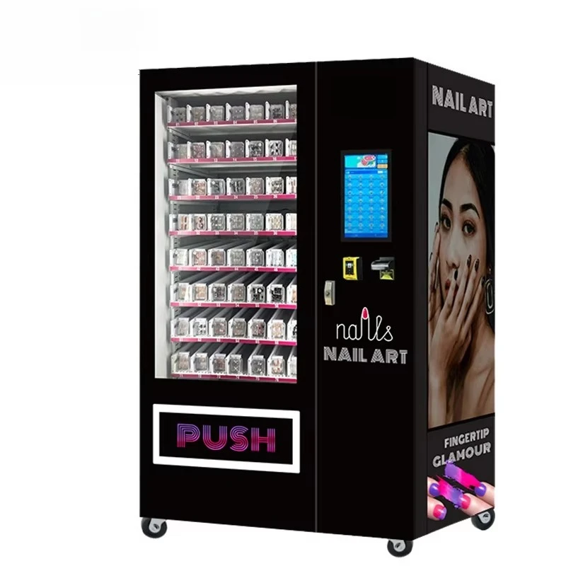 

Hot Selling Pink Vending Machine with LED Lighting Wig Cosmetic Retail Product Customized Smart Beauty Vending Machine