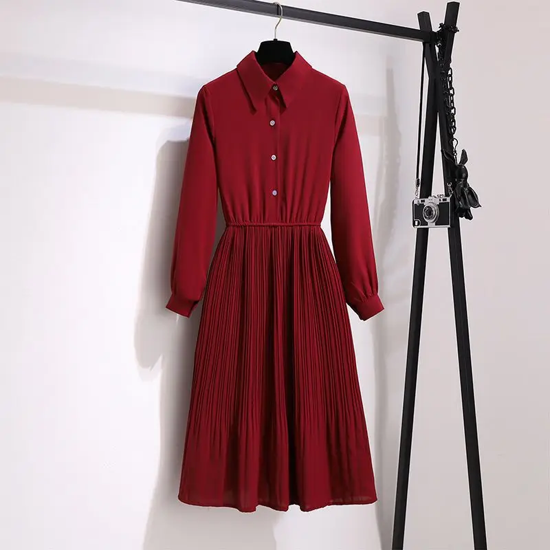 Autumn New Flower Knitted Tank Top Vest Pleated Long Sleeve Dress Two Piece Elegant Women's Dress Set Winter Outfits