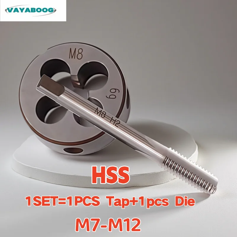 

1Set HSS Metric Hand Tap and Die Set Fine Thread Dies Taps Suit M7M7.5M8M8.5M9M9.5M10M11M12 X 0.5 1 0.75 1.25 1.75