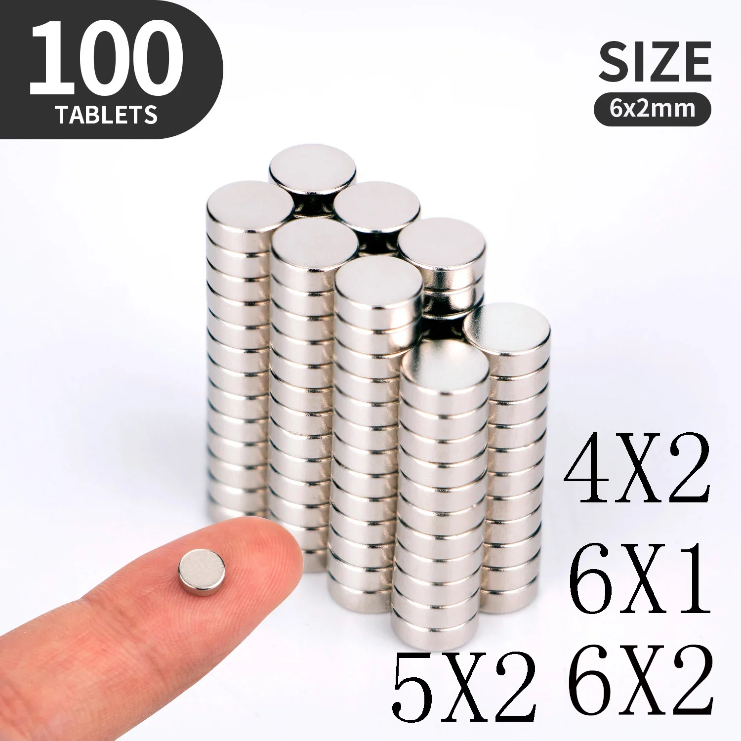 40 80 160 Pcs 5x2 6x1 6x2 4x2 Neodymium Magnet NdFeB Round Super Powerful Strong Permanent Magnetic Imanes Disc 8x2 10x2 5x3