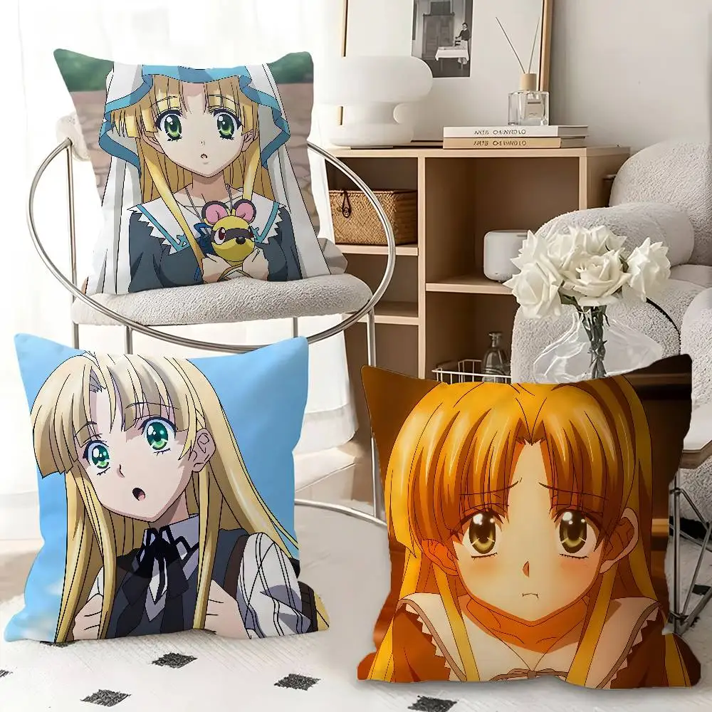 1pc Asia Argento High School DxD Pillow Case Fashion Square Pillowcase Bedroom Sofa Room Ins Decoration Leisure
