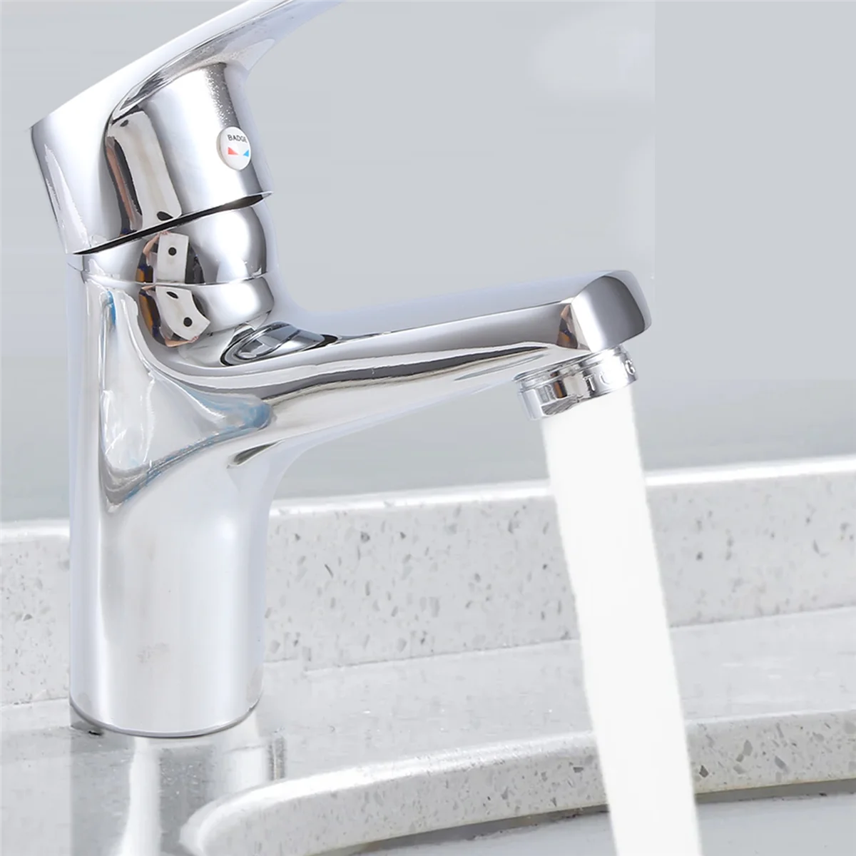 Bathroom Basin Faucet Chrome Single Handle Single Hole Deck Mounted Mixer Tap Kitchen Sink Hot Cold Taps