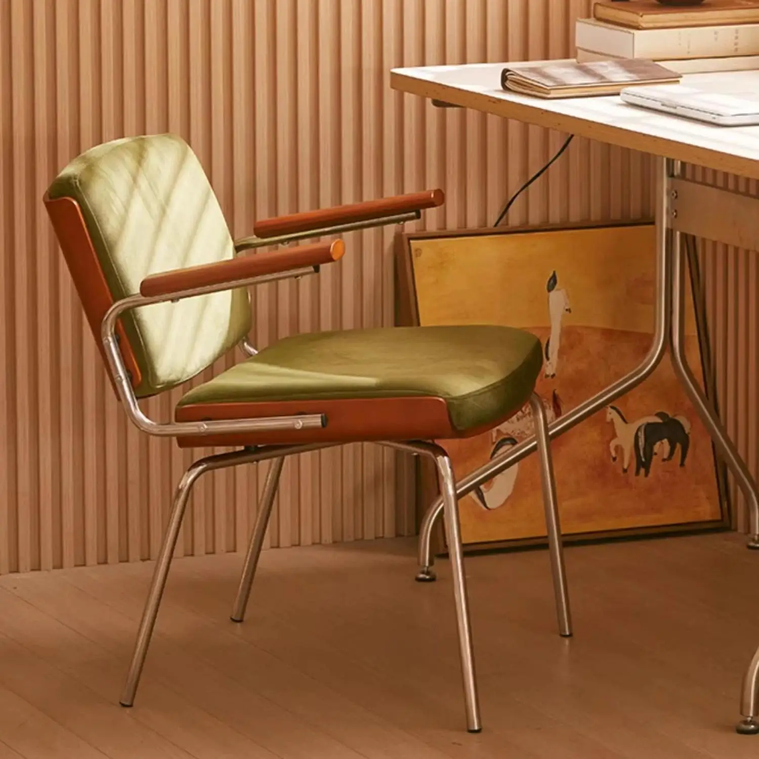 Nordic style single chair, outdoor leisure Berlin chair, 106 ° comfortable backrest, armchair dining chair, coffee chair