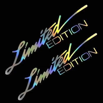 자동차 레이저 스티커 한정판 영어 편지 자동차 앞 장식 반사 데칼 자동 스타일링 스티커 자동차 데칼 16*4cm