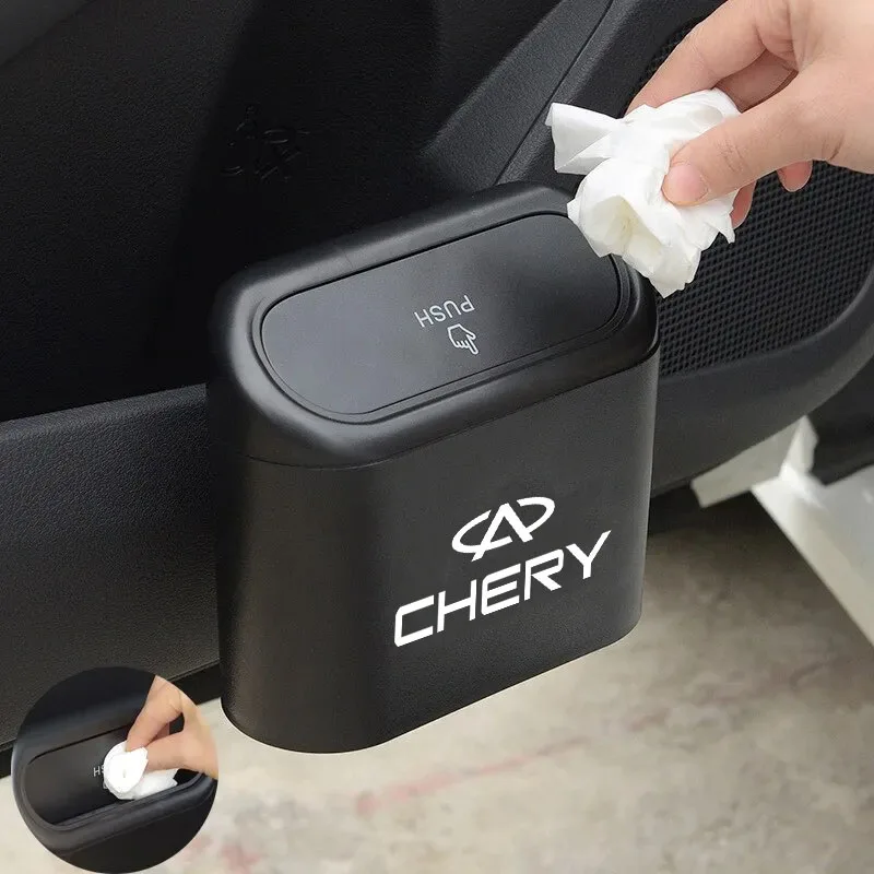 In-vehicle Trash Can Car Logo Garbage Case Storage Bucket For Chery Tiggo 7 Pro 8 4 5 3 T11 3X 5X A1 A3 A5 QQ IQ Fulwin Amulet