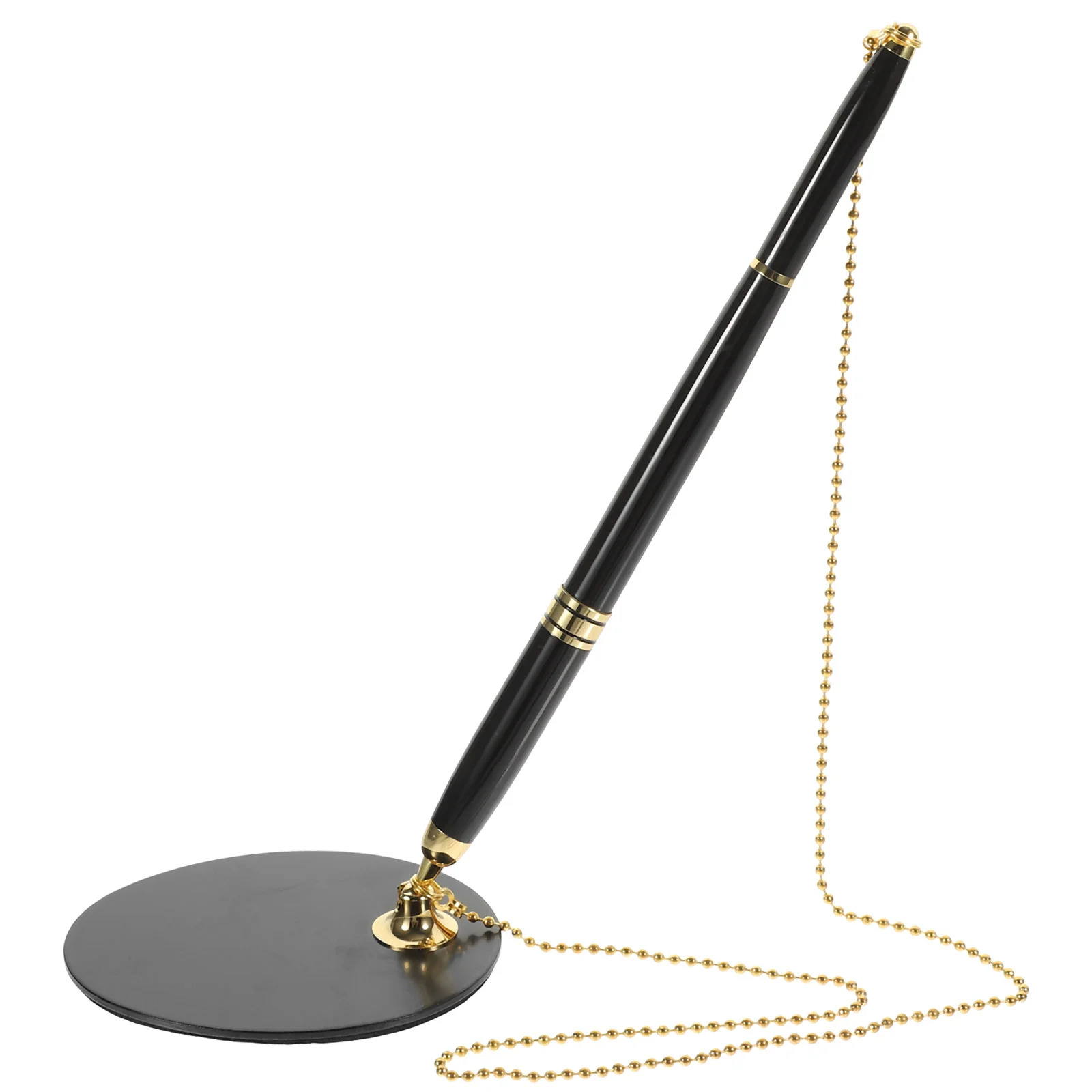 Bank Counter Office Supplies Business Signature Pen Ballpoint Pens with Chain Signing Desk Fixed Stand Desktop