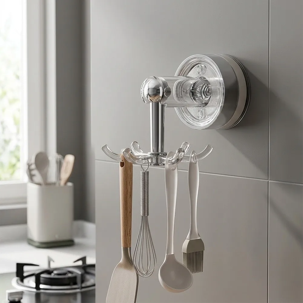 Wall Mount Organizer Suction Cup Hook Storage Solution Strong Adhesion Technology for versatile Storage Solution Sturdy Hook