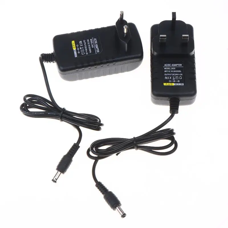 AC 110-240V To DC 24V 1A 2A 3A Universal Power Adapter Supply Charger Converter Switch EU US UK Plug Transformer LED Driver